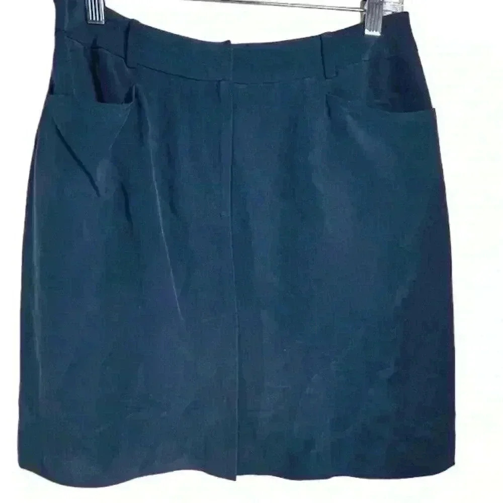 Jones New York Women's Blue Silk Pencil Skirt‎ Size 10 Formal